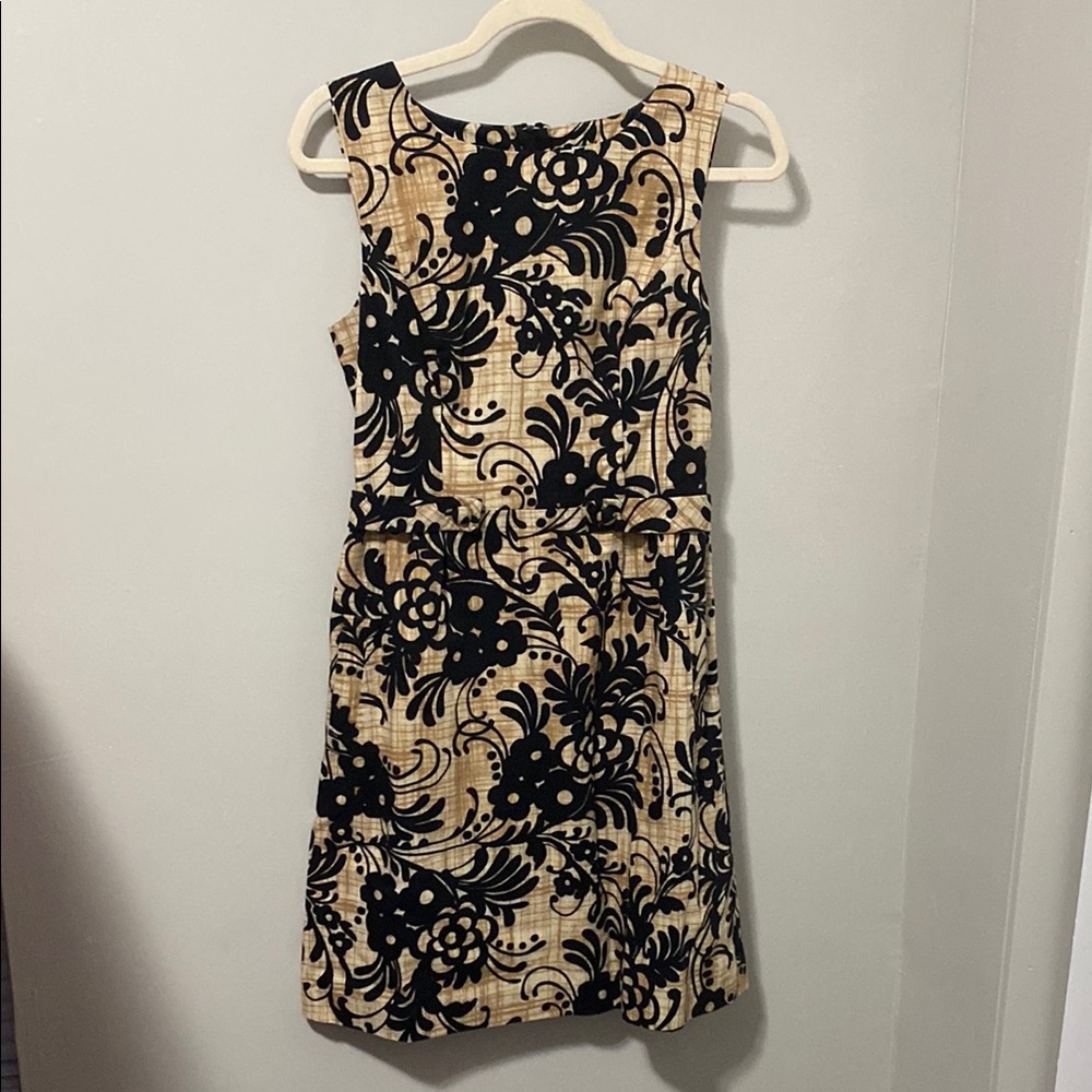 Tabitha Black And Cream Sheath Mini Dress